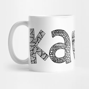 Kappa Letter Doodle Pattern Mug